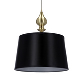 Lampa wisząca z abażurem Prima klasyczna czarna do salonu E27