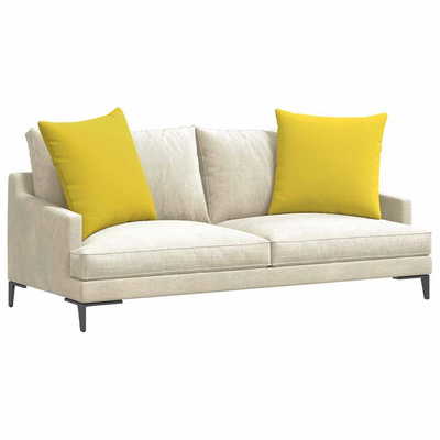 Poduszki na sofę 2 pcs Jasnożółty 60 x 60 cm tkanina
