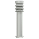 Lampy ogrodowe na słupku, 3 szt., srebrne, 60 cm, stal