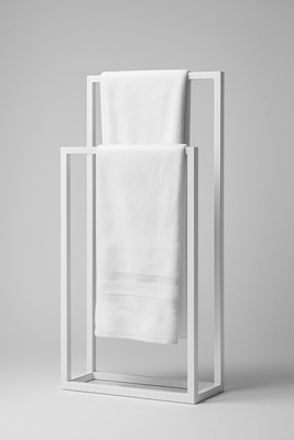 Biały, podwójny wieszak na ręczniki KS-62 WIESZAK TOWEL II - KAJA HOME