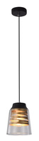 Lampa wisząca czarno-złota szklany klosz 60W E27 Fresno Candellux 31-78384