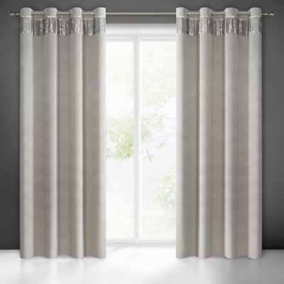 Zasłona Jasper srebrna 140x250