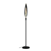 Lampa podłogowa Nordic szara szklany klosz dymiony nowoczesna metalowa