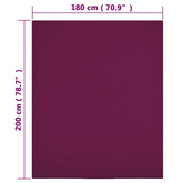 Prześcieradła, 2 szt., bordowe, 180x200 cm, dżersej bawełniany