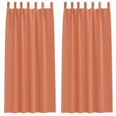 Firany blackout z kółkami 2 pcs terakota 260 x 140 cm Poliester