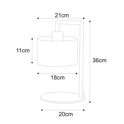 Lampka stołowa K-4342 z serii SIMONE GRAY KAJA