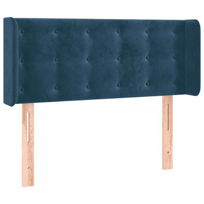 vidaXL Zagłówek uszak, ciemnoniebieski, 83x16x78/88 cm, aksamit model standard