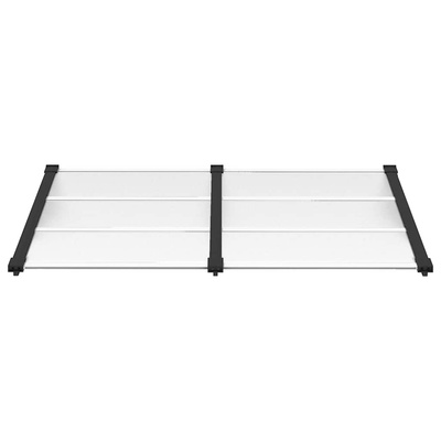 Daszek nad drzwi, czarno-przezroczysty, 152,5x90 cm, poliwęglan