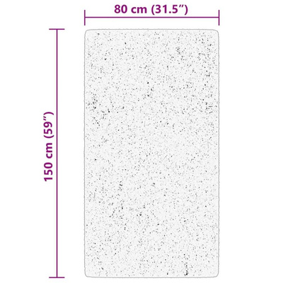 vidaXL Dywan HUARTE z krótkim włosiem, różowy, 80x150 cm