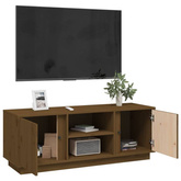 Szafka pod TV, miodowy brąz, 110x35x40,5cm, lite drewno sosnowe vidaXL