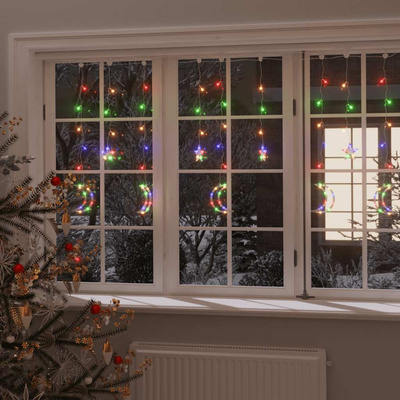 Lampki świąteczne z gwiazdkami i księżycami, na pilota, 138 LED