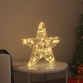 3D Gwiazda z 50 diodami LED Ciepła biel 55 x 52.5 x 9 cm rattan