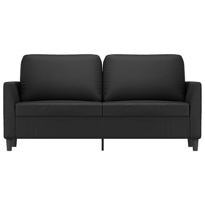 2-osobowa sofa, czarna, 140 cm, sztuczna skóra wariant 4
