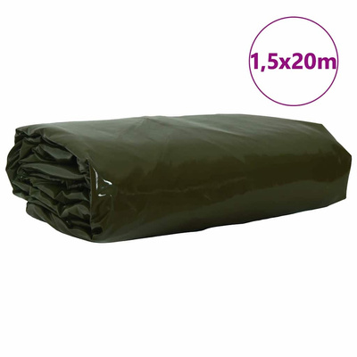 Plandeka 650g / m² Oliwkowy zielony 1,5 x 20 m
