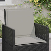 Poduszki na Siedzisko i Oparcie 4 pcs jasnoszary 47 x 45 x 2 cm