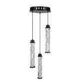 Lampa wisząca Corte potrójna szklana tuba do jadalni 25W LED 3000K