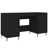 vidaXL Biurko, czarne, 140x50x75 cm, materiał drewnopochodny model standard