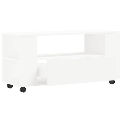 vidaXL Szafka pod TV, biała, 102x34,5x43 cm, materiał drewnopochodny