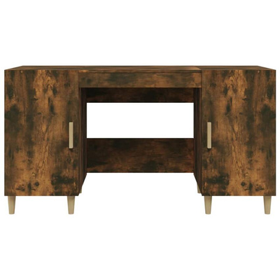 vidaXL Biurko, przydymiony dąb, 140x50x75 cm, materiał drewnopochodny model standard