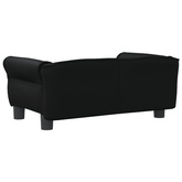 vidaXL Legowisko dla psa, czarne, 70x45x30 cm, sztuczna skóra