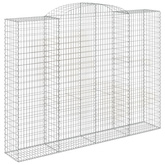Kosze gabionowe, 3 szt, 300x50x220/240 cm, galwanizowane żelazo
