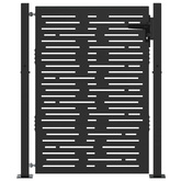 Brama ogrodowa Czarny 110 x 130 cm Stal malowana proszkowo
