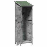 Shed ogrodowy Szary 59,5 x 56 x 176,5 cm Drewno Świerkowe