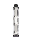 Lampa wisząca Corte szklana tuba czarny mat LED 10W 3000K do salonu