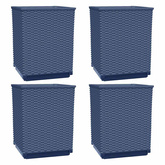 vidaXL Donice, 4 szt., ciemnoszare, 30x30x37 cm, polipropylen