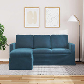 Sofa Niebieski 178 x 134 x 80 cm Aksamit