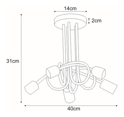 Lampa sufitowa K-3621 z serii DEZE KAJA