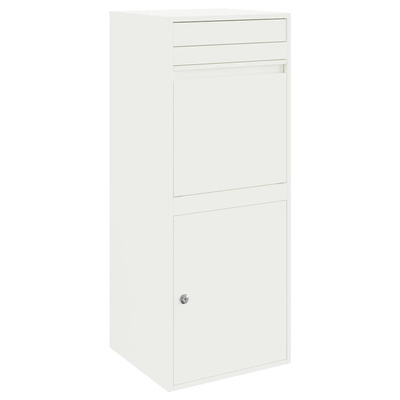 Skrzynka na przesyłki z drzwiami Biały 41 x 38 x 103 cm Stal