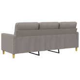 Sofa 3-osobowa, kolor taupe, 180 cm, tapicerowana tkaniną