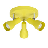 Lampa sufitowa Picardo plafon metalowy żółty regulowany 3-punktowy E14