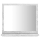 Lustro łazienkowe, szarość betonu 40x10,5x37 cm 804557