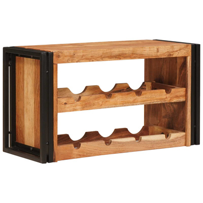 Regał na wino Brązowy 80 x 45 x 33 cm Lite Drewno Akacji