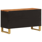 vidaXL Szafka pod TV, brązowo-czarna 80x31,5x46 cm, lite drewno mango