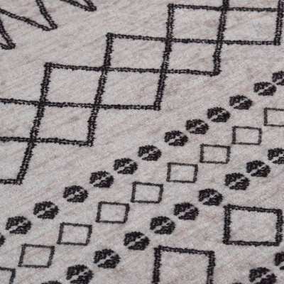 vidaXL Dywan z możliwością prania, 120 cm, czarno-biały