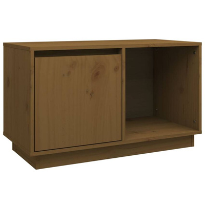 vidaXL Szafka pod TV, miodowy brąz, 74x35x44 cm, lite drewno sosnowe