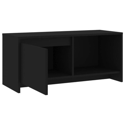 vidaXL Szafka pod TV, czarna, 90x35x40 cm, materiał drewnopochodny