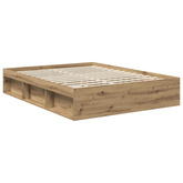 Ramka łóżka Dąb rzemieślniczy 150 x 200 cm Lite drewno sosnowe
