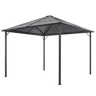 Altana ogrodowa z zadaszeniem, aluminiowa, 3 x 3 m, antracytowa