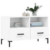 vidaXL Szafka pod TV, biała, 80x36x50 cm, materiał drewnopochodny wariant 7