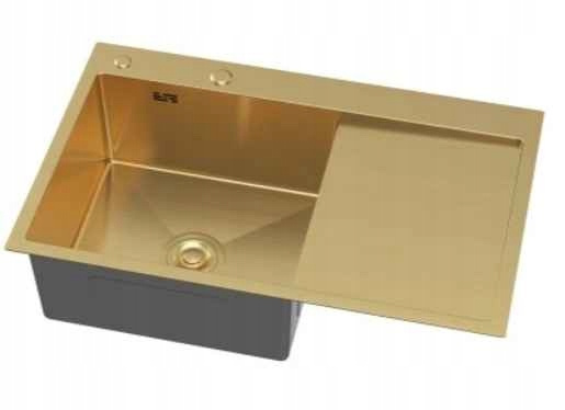 Zlewozmywak stalowy Irma gold lewy