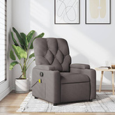 vidaXL Rozkładany fotel masujący, taupe, obity tkaniną wariant 6