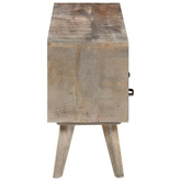 vidaXL Szafka pod TV, szara, 130x35x51 cm, lite, surowe drewno mango