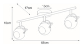 Lampa sufitowa K-8002/3 CHR z serii SALVA CHROM KAJA