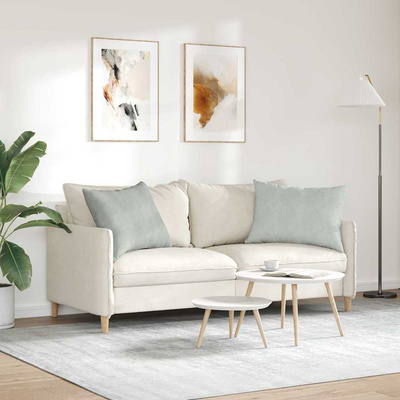 Poduszki na sofę 2 pcs Jasnoszary 70 x 50 cm Tkanina sztruksowa