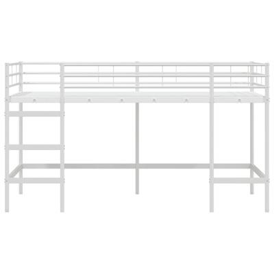 Łóżko piętrowe dla dzieci Gładki Biały 100 x 200 cm Stal