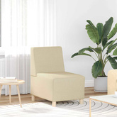 Modułowa sofa bez podłokietników 2 szt. Kremowy tkanina